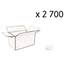 Carton de 2 700 capsules blanches Twist-Off de 48 mm TO48