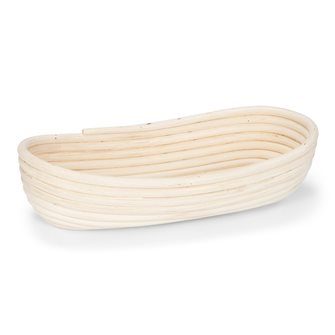 Banneton long 41 cm en rotin 1 kg de pâte à pain levée